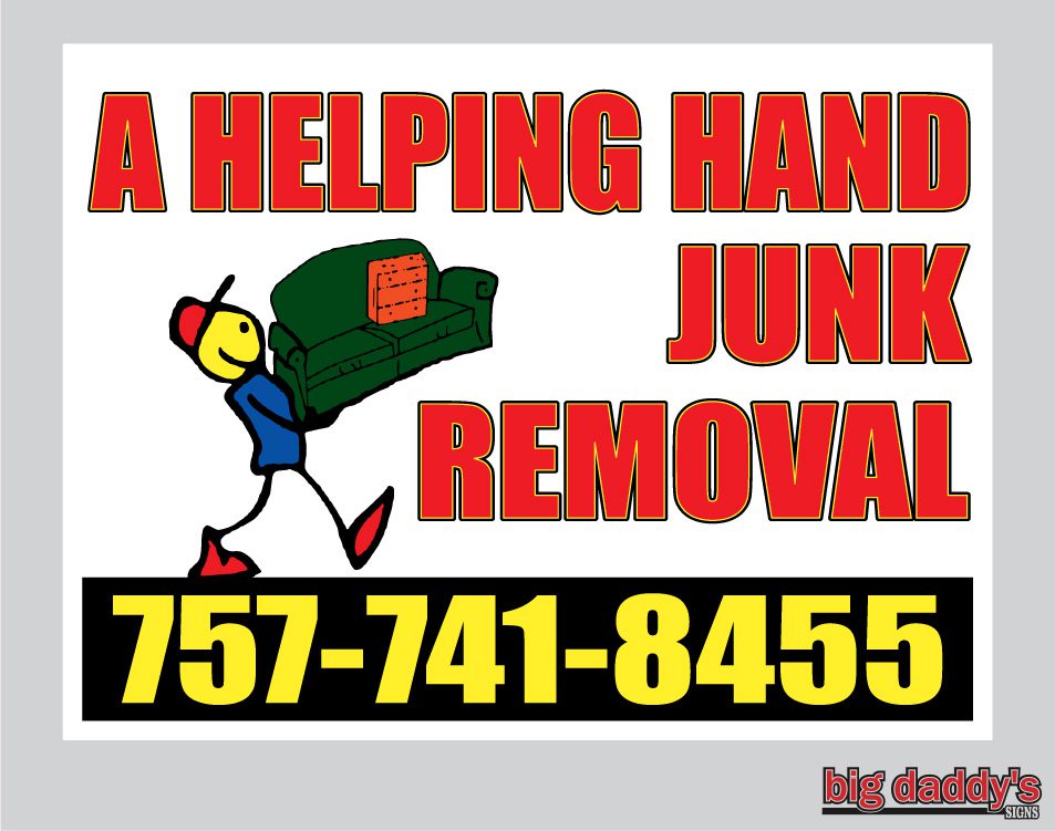 Help Hand Junk Company Sign 24x18 - Big Daddys Signs