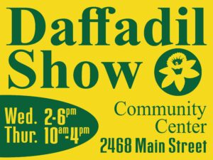 Daffodil Show at community center.