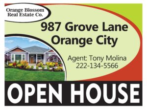 Open house for 987 Grove Lane, Orange City.